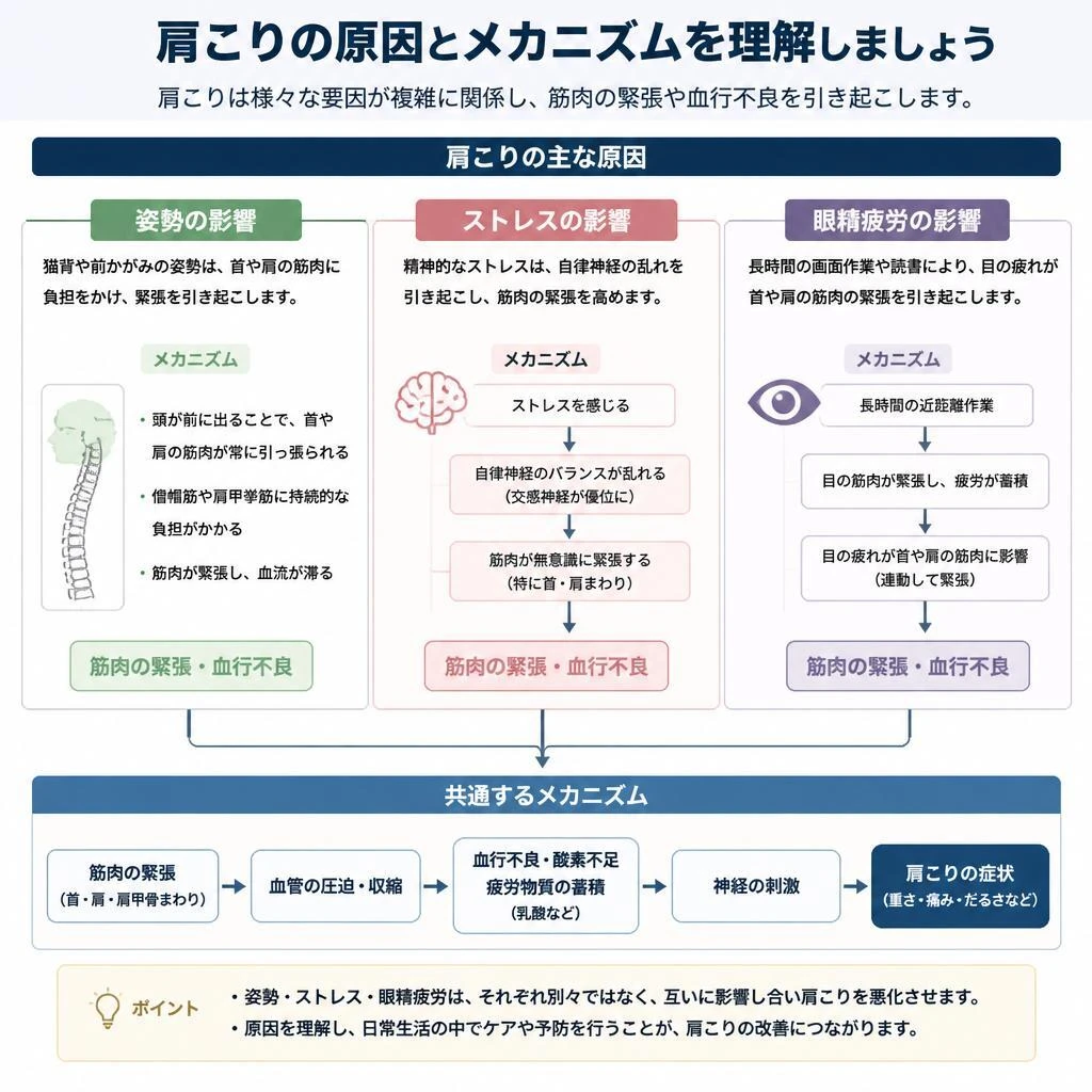 2. 肩こりの原因とは？