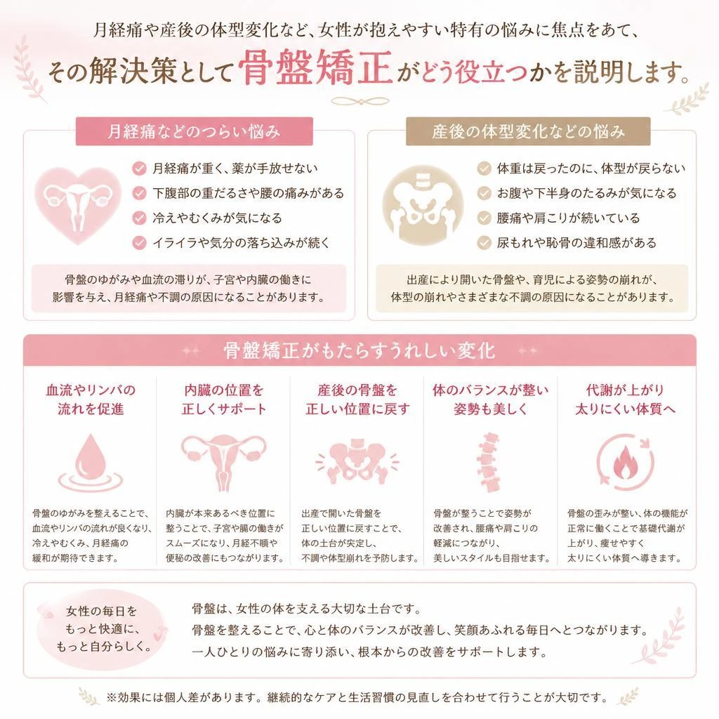 女性特有の悩みに寄り添う