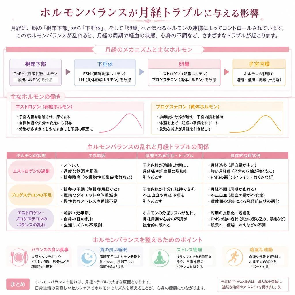 ホルモンバランスと月経トラブルの関係